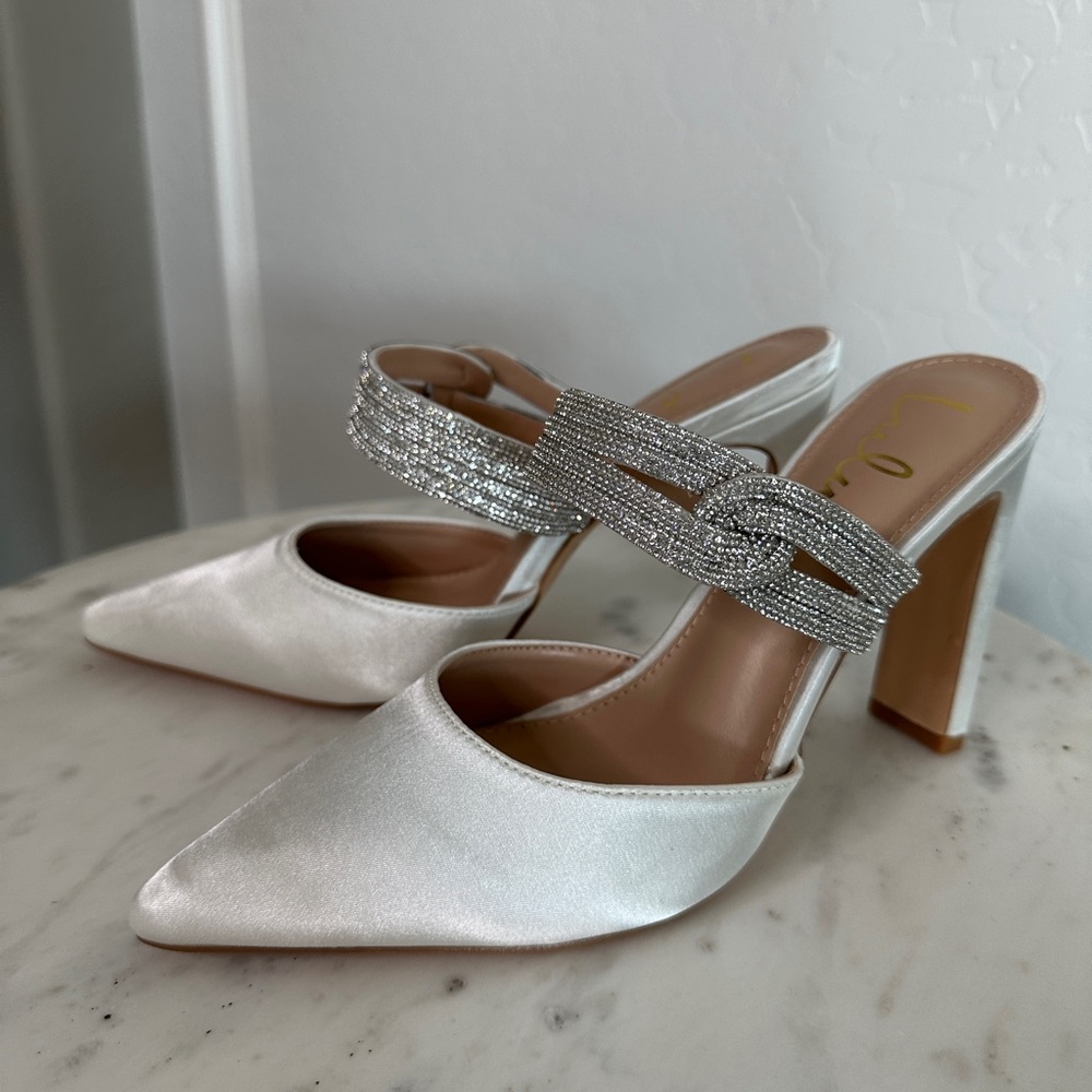 White Silk Wedding Shoes